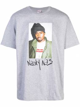 Supreme: Футболка  Nasty Nas с принтом
