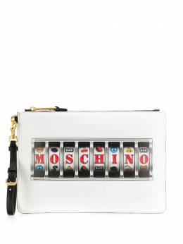 Moschino: Белый клатч 