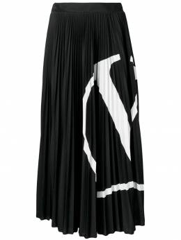 Valentino: Плиссированная юбка 