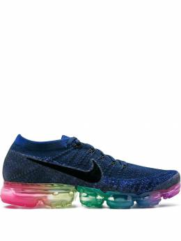 Nike: Голубые кроссовки Air Vapormax Flyknit