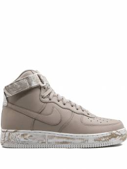 Nike: Бежевые кроссовки Air Force 1 High