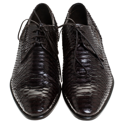 Baldinini Brown Python Leather Oxfords Size 39 239951 lpn4708658