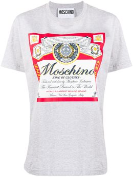 Moschino: Светлая футболка 