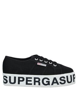 Superga: Чёрные кроссовки 