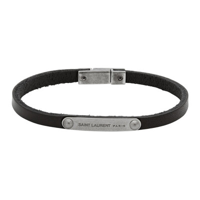 Saint Laurent Black ID Plaque Bracelet 506148 0IH1D (lpn5006438) — купить в  Москве в LePodium Россия