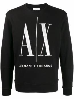 Armani Exchange: Чёрный свитшот 