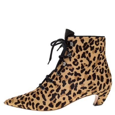 Leopard kitten sale heel boots