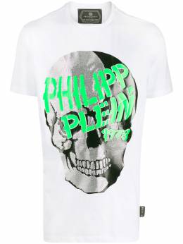 Philipp Plein: Белая футболка  Skull