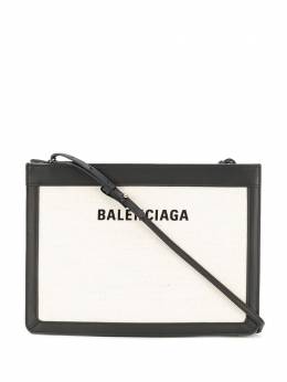 Balenciaga: Синий клатч Shopping