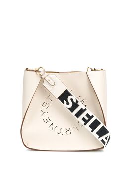 Stella McCartney: Белая сумка через плечо Stella Logo mini