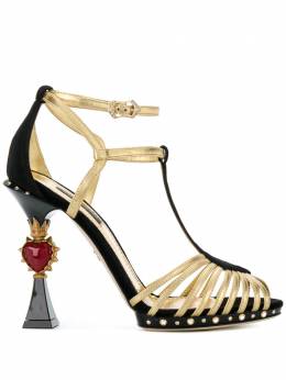 Dolce&Gabbana: Чёрные сандалии  Bette