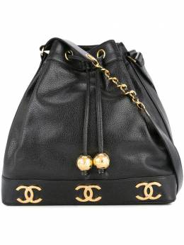 Chanel Pre-Owned: Чёрная сумка 