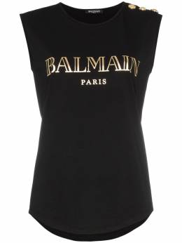 Balmain: Футболка без рукава