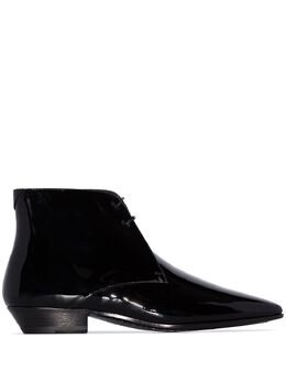 Saint Laurent: Чёрные ботинки 