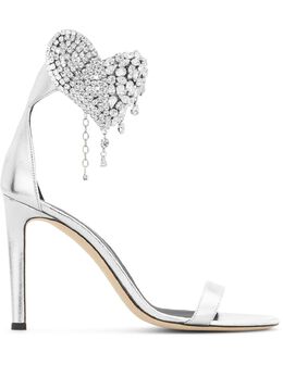 Giuseppe Zanotti Design: Серебристые сандалии 