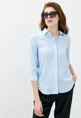 Lacoste: Голубая рубашка 