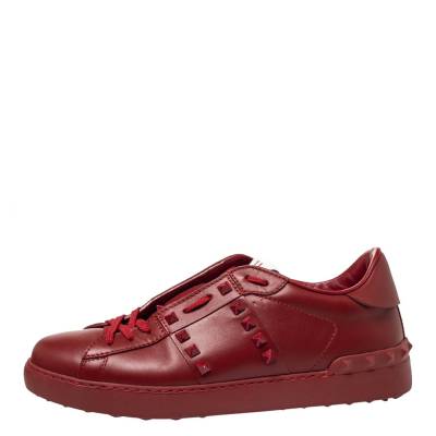 Valentino rockstud sneakers sales red