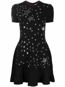 Valentino: Серебристое платье 