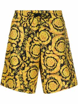 Versace: Чёрные шорты  Barocco