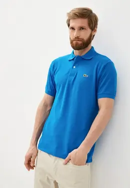 Lacoste: Синее поло 