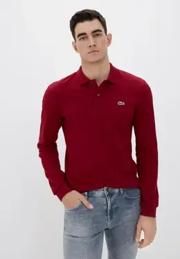 Lacoste: Красное поло 