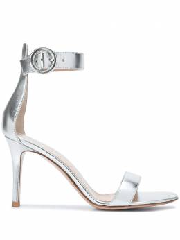 Gianvito Rossi: Серебристые сандалии  Portofino