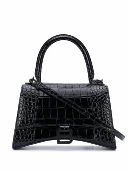 Balenciaga: Чёрная сумка  Hourglass