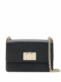 Furla: Чёрная сумка через плечо 