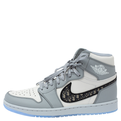 Grey leather clearance jordans