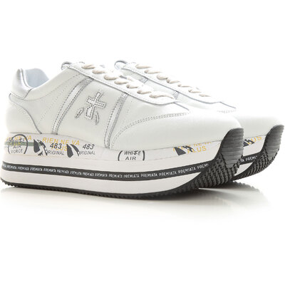 Premiata Sneakers for Women White Leather 2021 10 9 beth 4517 lpn7719925 LePodium