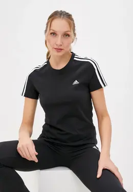 adidas: Чёрная футболка 