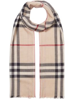 Burberry: Чёрный шарф Vintage Check