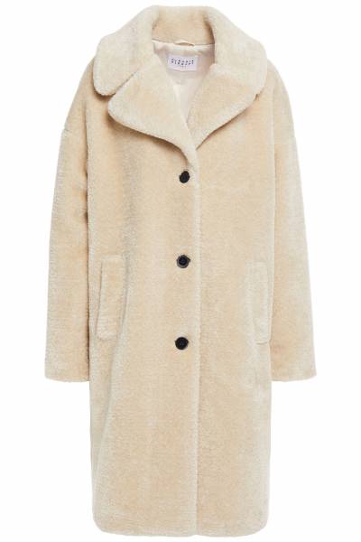 Claudie Pierlot Woman Faux Fur Coat Ecru Size 40