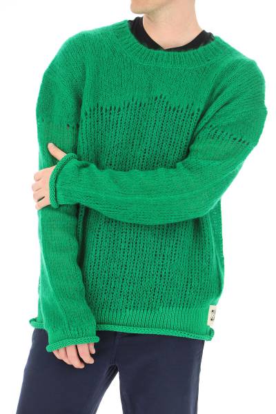 Kenzo Sweater for Men Jumper On Sale Green Mohair 2021 S XS