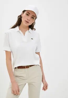 Lacoste: Белое поло 