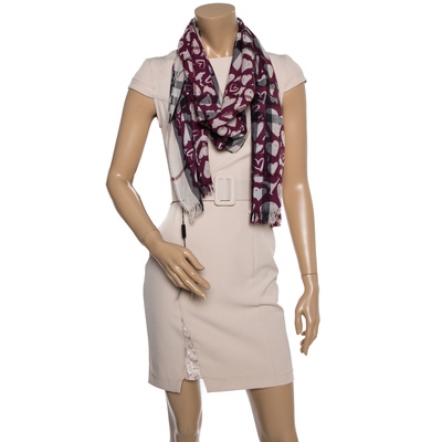 Burberry heart print discount scarf