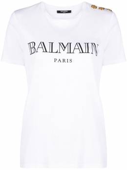 Balmain: Футболка с принтом