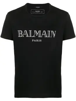 Balmain: Футболка с принтом