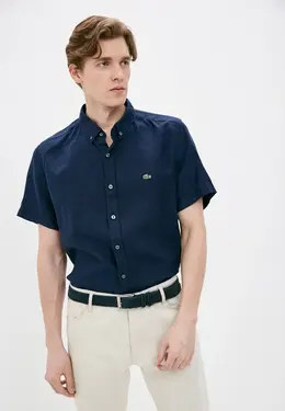 Lacoste: Синяя рубашка 