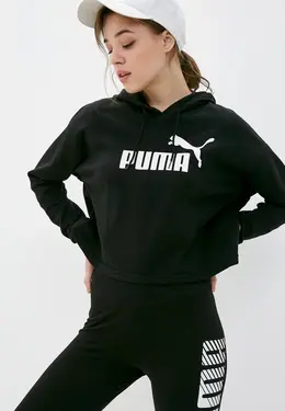 PUMA: Чёрная толстовка 