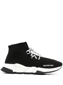 Balenciaga: Чёрные кроссовки  Speed