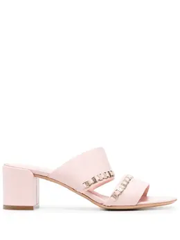 Salvatore Ferragamo: Розовые сандалии  Vara Chain