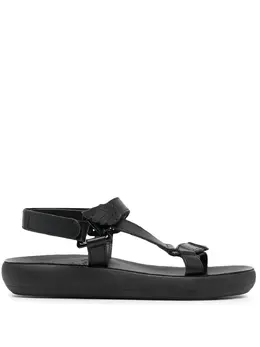 Ancient Greek Sandals: Чёрные сандалии Poria Comfort