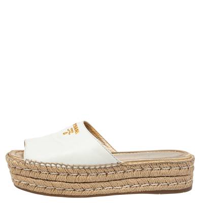 Prada peep toe platform hot sale espadrille