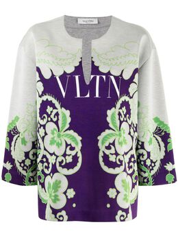 Valentino: Свитшот с растительным принтом 