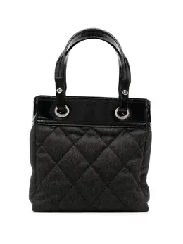 Chanel Pre-Owned: Чёрная сумка-шоппер 