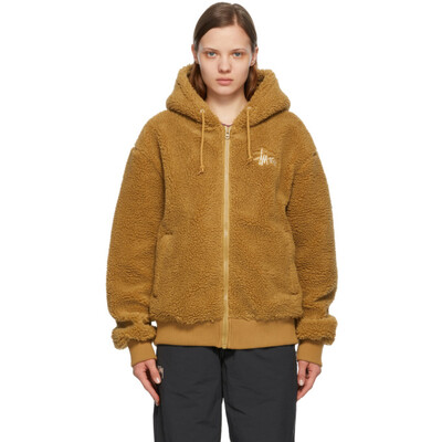 Sherpa hoodie beige sale