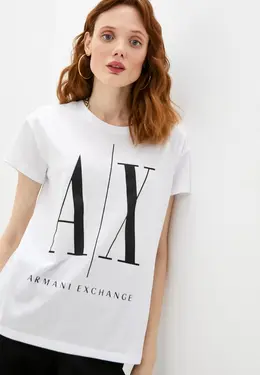 Armani Exchange: Белая футболка