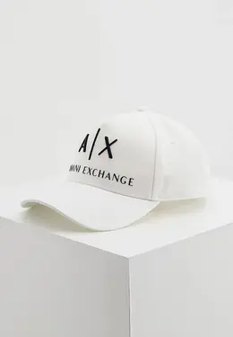 Armani Exchange: Белая кепка 