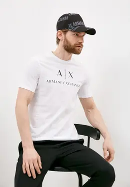 Armani Exchange: Белая футболка